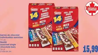 Wholesale Club BARRES DE CHOCOLAT, 14 UN offer