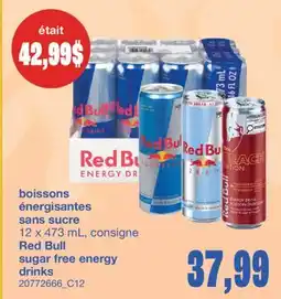 Wholesale Club BOISSONS ÉNERGISANTES SANS SUCRE, 12 x 473 mL offer