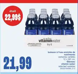 Wholesale Club BOISSON À L'EAU ENRICHIE DE NUTRIMENTS, 12 x 591 mL offer