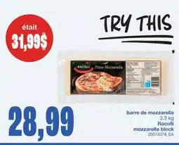 Wholesale Club BARRE DE MOZZARELLA, 2.3 kg offer