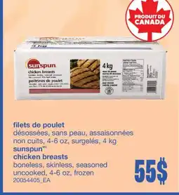 Wholesale Club FILETS DE POULET, 4-6 oz, 4 kg offer