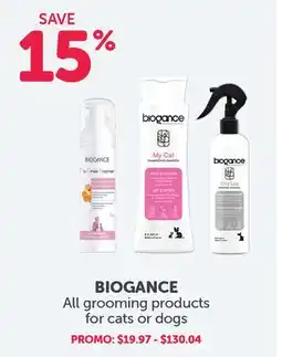 Mondou BIOGANCE All grooming products for cats or dogs offer
