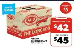 Real Canadian Liquorstore ALBERTA GENUINE DRAFT offer
