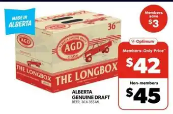Real Canadian Liquorstore ALBERTA GENUINE DRAFT offer