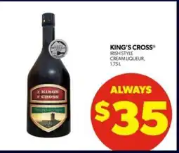 Real Canadian Liquorstore KING’S CROSS Irish Style Cream Liqueur offer