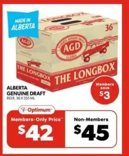 Real Canadian Liquorstore ALBERTA GENUINE DRAFT offer