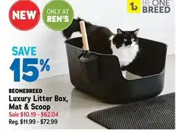 Ren’s Pets Depot BEONEBREED Luxury Litter Box, Mat & Scoop offer