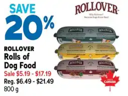 Ren’s Pets Depot ROLLOVER Rolls of Dog Food offer