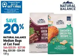Ren’s Pets Depot NATURAL BALANCE Medium Bags of Cat Food offer