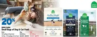 Ren’s Pets Depot OPEN FARM Small Bags of Dog & Cat Food offer
