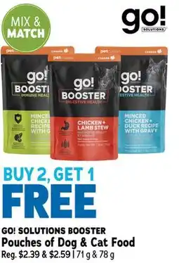 Ren’s Pets Depot GO! SOLUTIONS BOOSTER Pouches of Dog & Cat Food offer