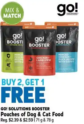 Ren’s Pets Depot GO! SOLUTIONS BOOSTER Pouches of Dog & Cat Food offer