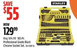 Canadian Tire Stanley professional grade black chrome socket set offer