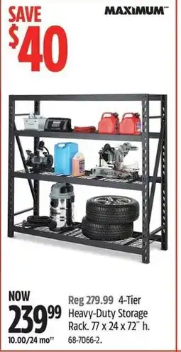 Canadian Tire Maximum heavy duty storage rack offer