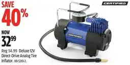 Canadian Tire Deluxe 12V Direct-Drive Analog Tire Inflator offer