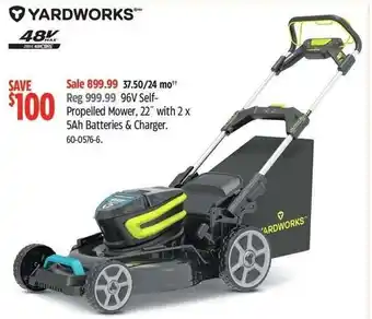 Canadian Tire 96V Self Propelled Mower offer