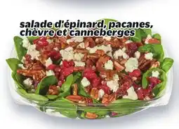 Metro SALADE D'ÉPINARD, PACANES, CHÈVRE ET CANNEBERGES offer