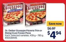Walmart Dr. Oetker Giuseppe Pizzeria Thin or Rising Crust Frozen Pizza offer