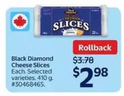 Walmart Black Diamond Cheese Slices offer