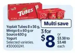 Walmart Yoplait Tubes, Minigo, or Source Yogurt offer