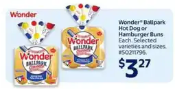 Walmart Wonder Ballpark Hot Dog or Hamburger Buns offer
