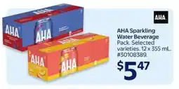 Walmart AHA Sparkling Water Beverage Pack offer