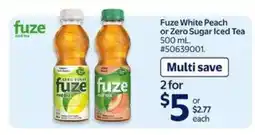 Walmart Fuze White Peach or Zero Sugar Iced Tea offer