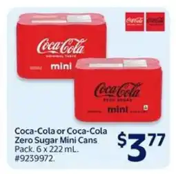 Walmart Coca-Cola or Coca-Cola Zero Sugar Mini Cans offer