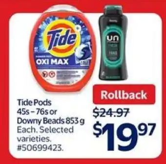 Walmart Tide Pods or Downy Beads offer