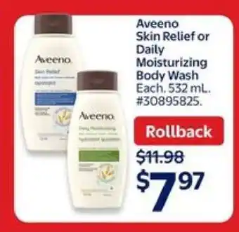 Walmart Aveeno Skin Relief or Daily Moisturizing Body Wash offer
