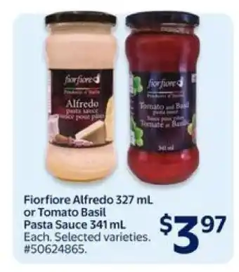 Walmart Fiorfiore Alfredo or Tomato Basil Pasta Sauce offer
