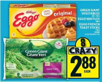 Food Basics Green Giant Vegetables, Eggo Waffles, Eggo French Toast Sticks offer