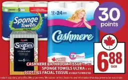 Food Basics Cashmere Bathroom Tissue, Sponge Towels Ultra, Scotties Facial Tissue offer