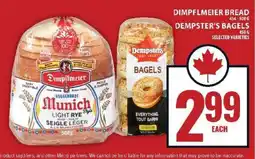 Food Basics Dimpflmeier Bread / Dempster's Bagels offer