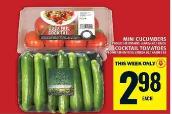 Food Basics Mini Cucumbers / Cocktail Tomatoes offer
