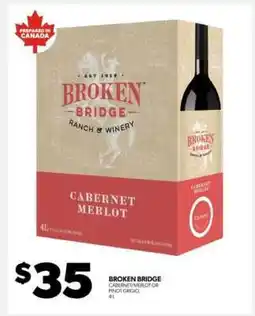 Real Canadian Liquorstore Broken Bridge Cabernet Merlot offer