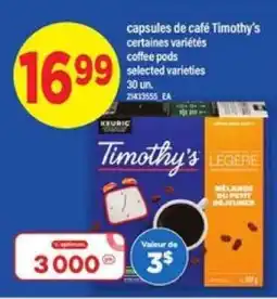 Maxi Timothy's coffee pods offer