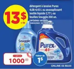 Maxi Purex et Snuggle offer