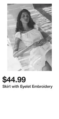 H&M Skirt with Eyelet Embroidery offer