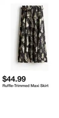 H&M Ruffle-Trimmed Maxi Skirt offer