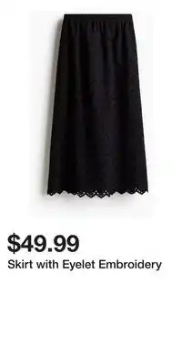H&M Skirt with Eyelet Embroidery offer