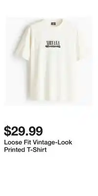 H&M Loose Fit Vintage-Look Printed T-Shirt offer