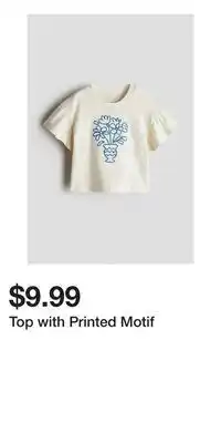 H&M Top with Printed Motif offer