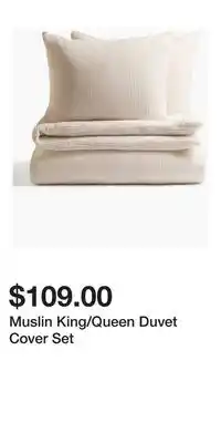 H&M Muslin King/Queen Duvet Cover Set offer