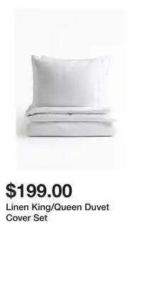 H&M Linen King/Queen Duvet Cover Set offer
