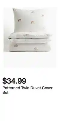 H&M Patterned Twin Duvet Cover Set offer