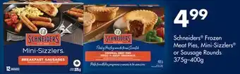FreshCo Schneiders Frozen Meat Pies, Mini-Sizzlers or Sausage Rounds 375g-400g offer