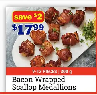 M & M Food Market Bacon Wrapped Scallop Medallions offer