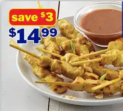 M & M Food Market Chicken Satay with Peanut Sauce offer