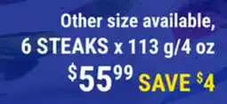 M & M Food Market Bacon Wrapped Beef Filet Mignons 6 STEAKS x 113 g/4 oz offer
